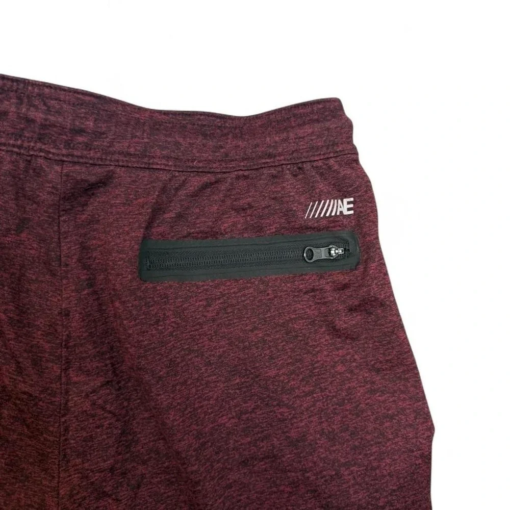 American Eagle AE Mens Size M Burgundy Maroon Tapered Fleece Jogger Pants